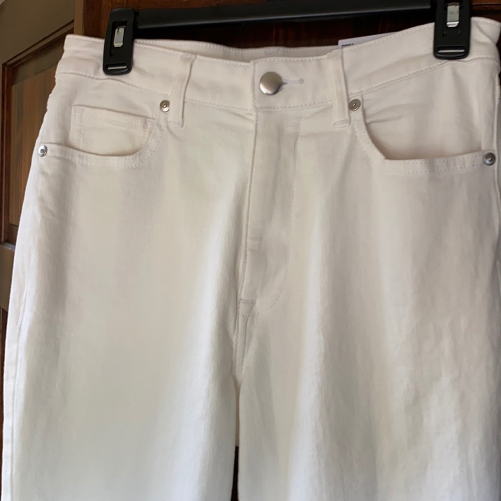 Elizabeth and James high-rise white jeans
